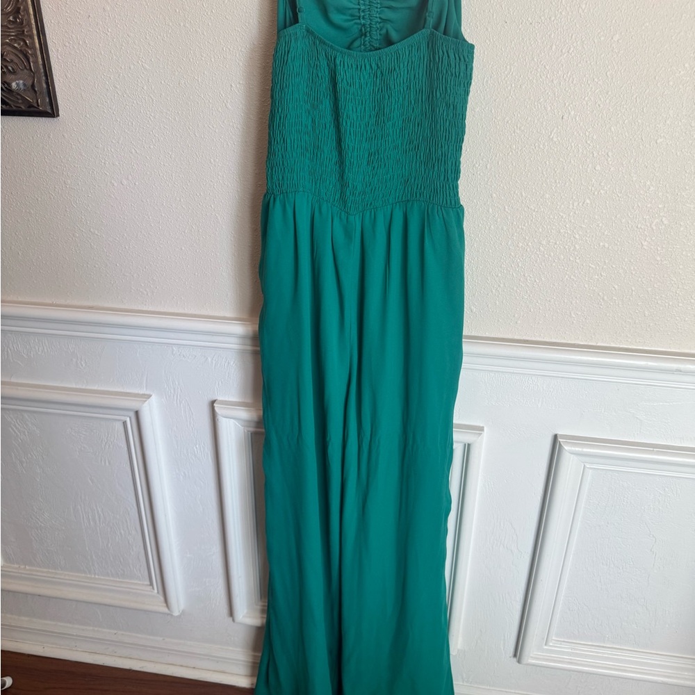 Elegant Teal Sleeveless Maxi Dress